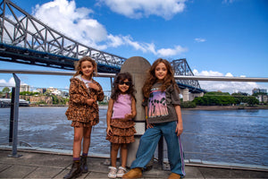 Girls Palm Beach Playground graphic tee by Little Baddie, stylish casual t-shirt for girls aged 5 to 12, combination