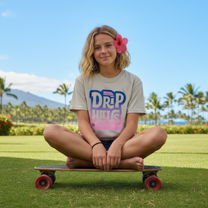 Drip Haus vintage cream tee by Little Baddie, styled look