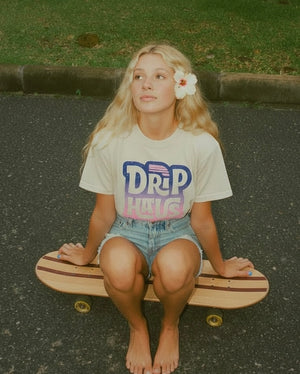 Drip Haus tee in a girls streetwear outfit