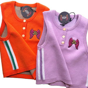 Little Baddie Uniform knit tank and shorts set for girls
