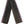girls wide leg pants in black with sporty side purple/pink/white tape detail by Little Baddie, trendy tween streetwear outfit, product only front