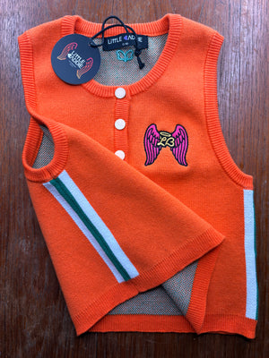 Little Baddie kidswear product photo. Model Isla is aged 9, 27kg and 133cm tall, wearing size 9/10.